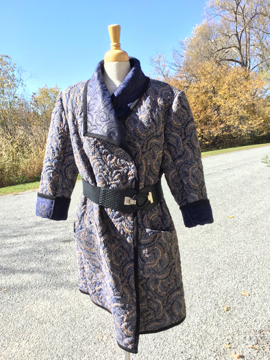 QUILTED WRAP COAT